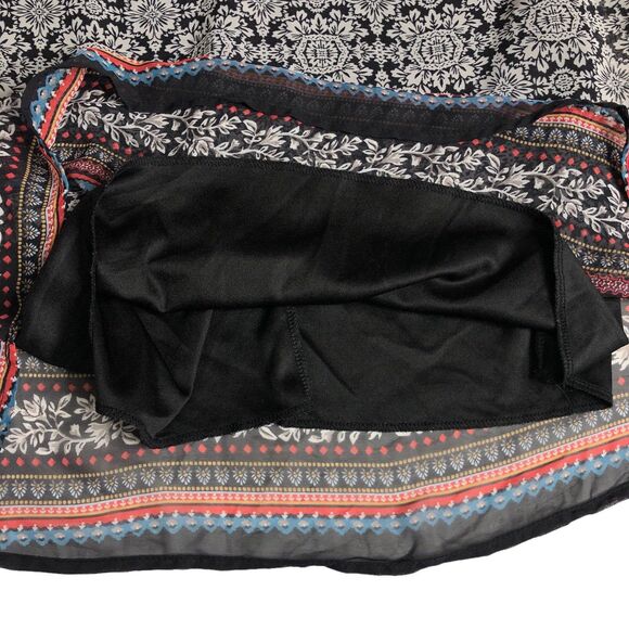 Vintage Y2K 90s Charlotte Russe Dress M Geometric Floral Mini Shift Tunic Boho - Picture 11 of 16